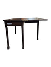 Vintage Mahogany-Style Drop-Leaf Pembroke Side Table with Drawer