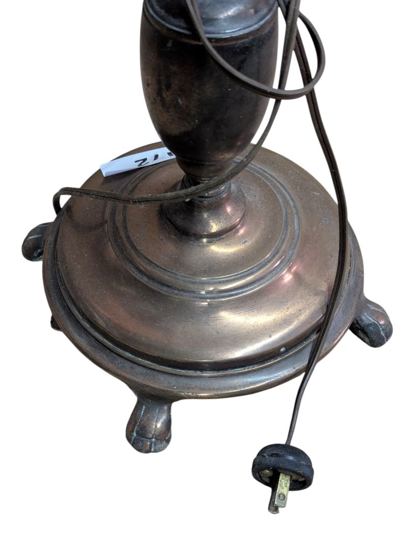 Vintage Brass Bridge Arm Floor Lamp