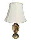 Vintage Brass & Ceramic Table Lamp with Shade