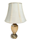 Vintage Brass & Ceramic Table Lamp with Shade