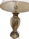 Vintage Brass & Ceramic Table Lamp with Shade