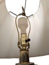 Vintage Brass & Ceramic Table Lamp with Shade
