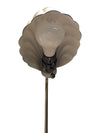 Vintage Brass Shell Shade Floor Lamp