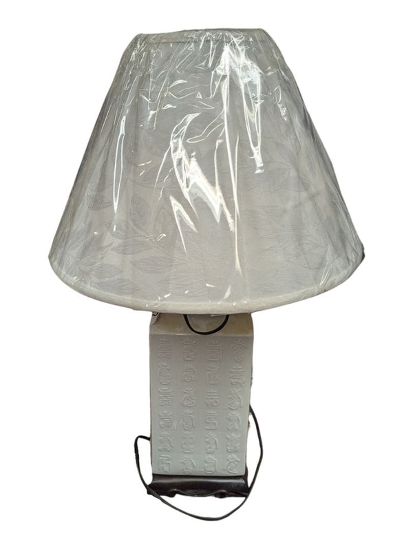 Asian-Inspired Ceramic Table Lamp with New Shade