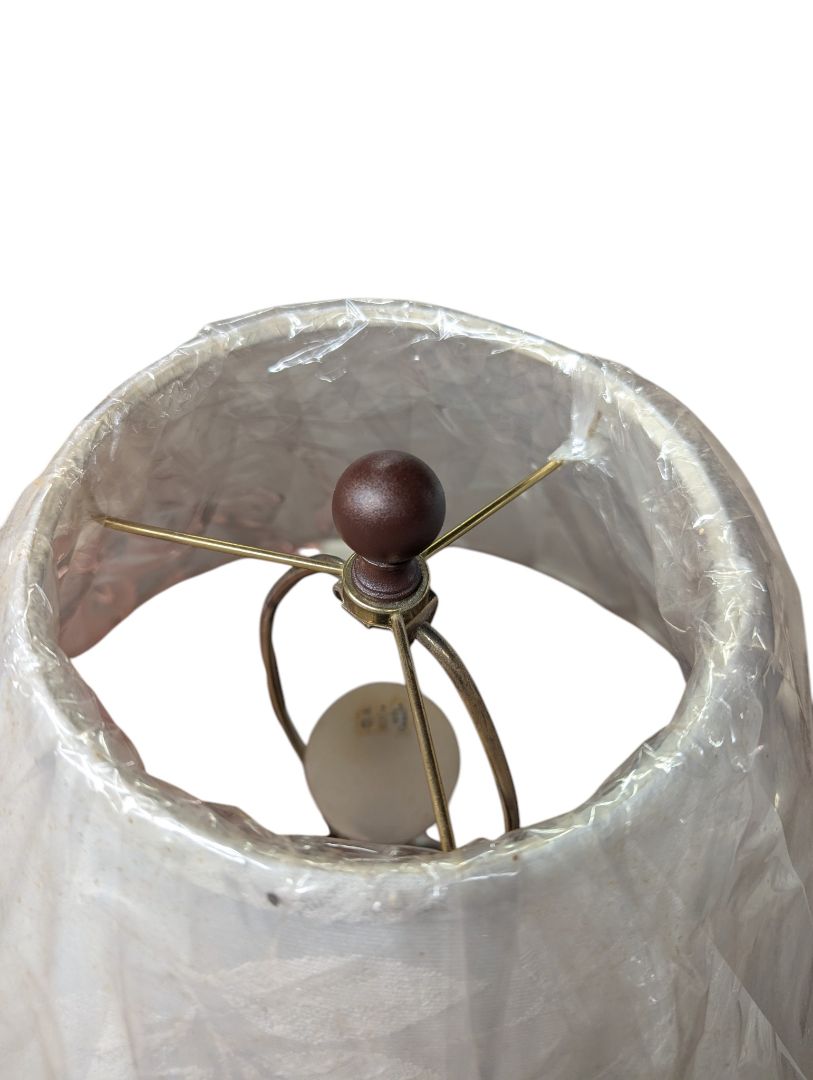 Asian-Inspired Ceramic Table Lamp with New Shade