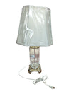 Cut Crystal & Brass-Tone Table Lamp with Shade