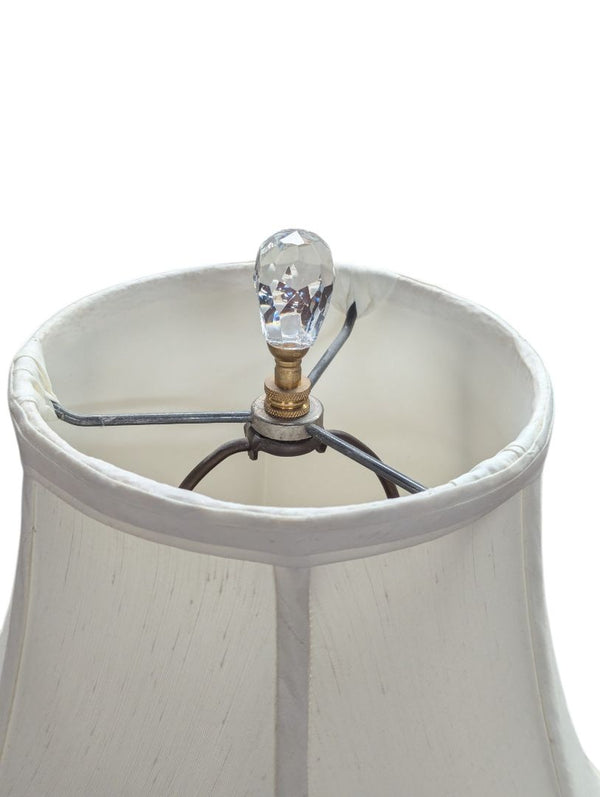 Vintage Porcelain Amphora Table Lamp with Shade
