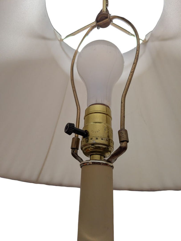 Vintage Marble-Style Column Table Lamp