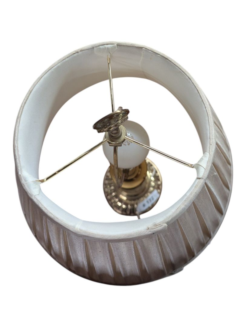 Vintage Marble-Style Column Table Lamp