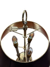 Vintage Brass Bouillotte-Style Three-Light Table Lamp