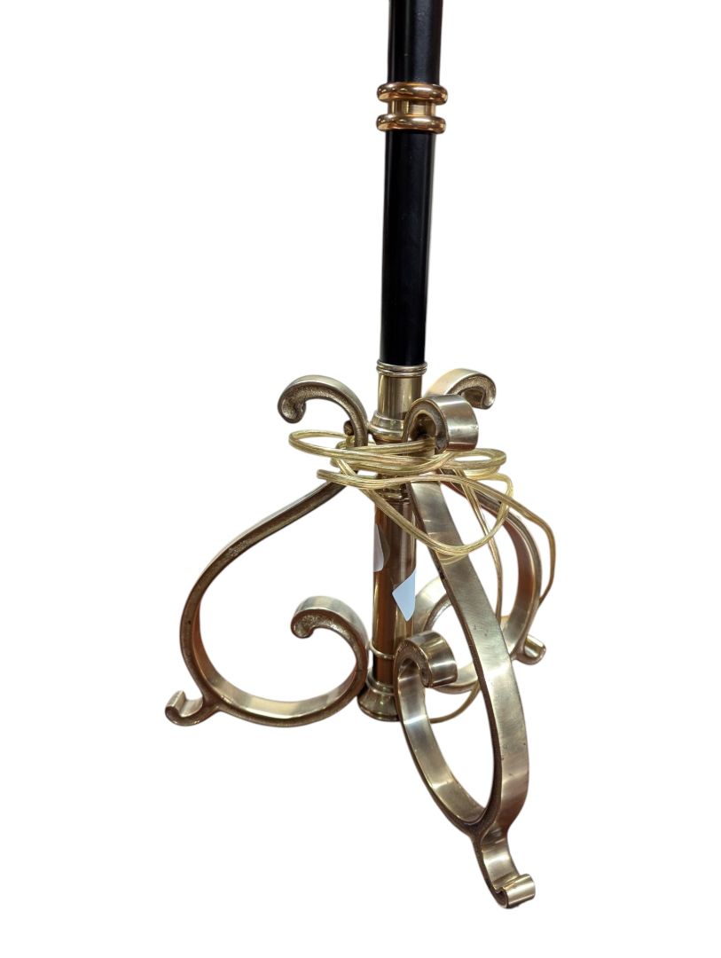 Pair of Frederick Cooper Brass & Black Table Lamps