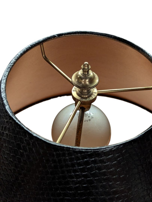 Pair of Frederick Cooper Brass & Black Table Lamps