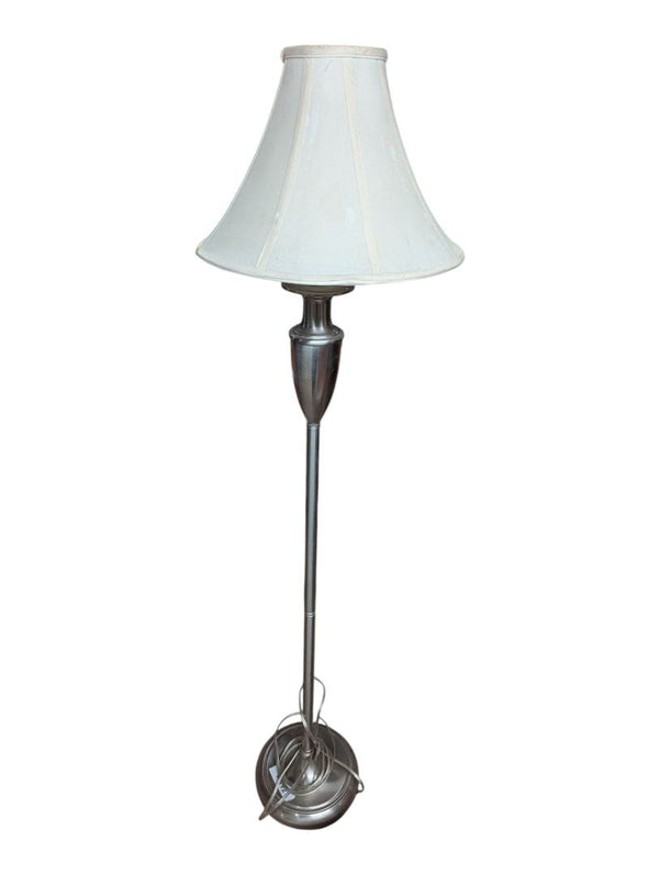 Vintage Pewter-Tone Urn Style Floor Lamp