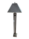Traditional Metal Floor Lamp with Square Shade