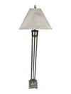 Traditional Metal Floor Lamp with Square Shade