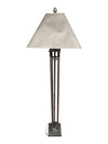 Traditional Metal Floor Lamp with Square Shade