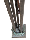 Traditional Metal Floor Lamp with Square Shade