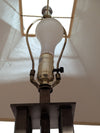 Traditional Metal Floor Lamp with Square Shade
