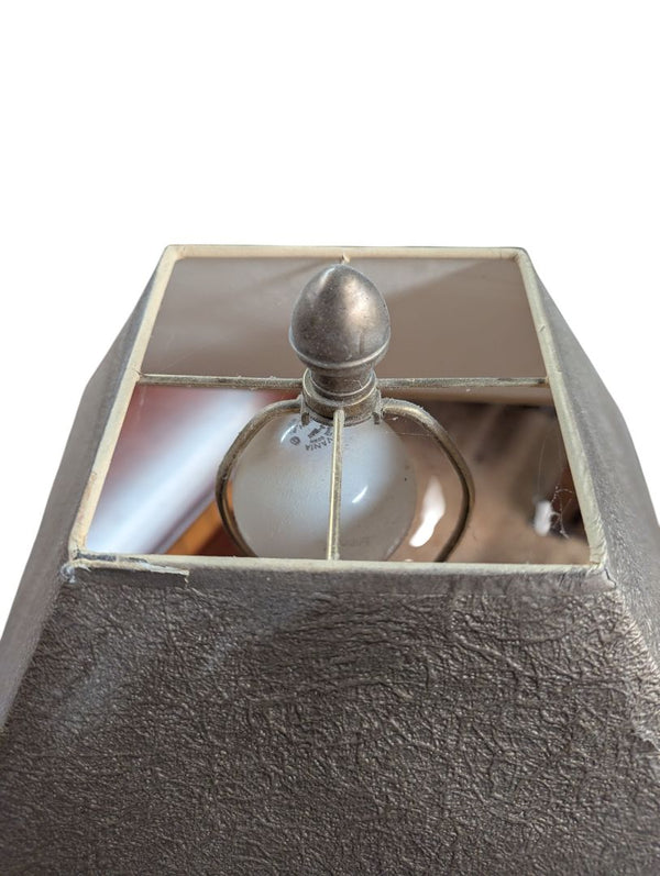 Traditional Metal Floor Lamp with Square Shade
