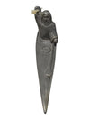 Signed “Thory Canada” Inuit-Style Hunter in Kayak Sculpture
