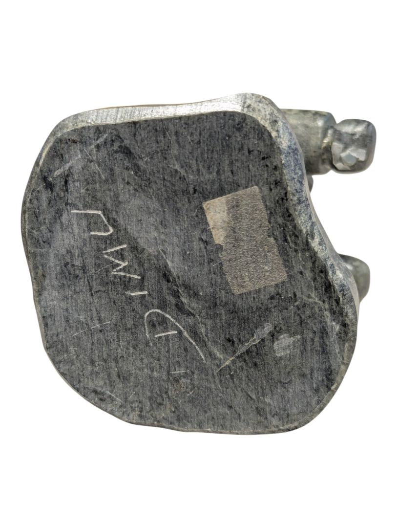 Vintage Inuit-Style Carved Stone Figure with Hand Tool