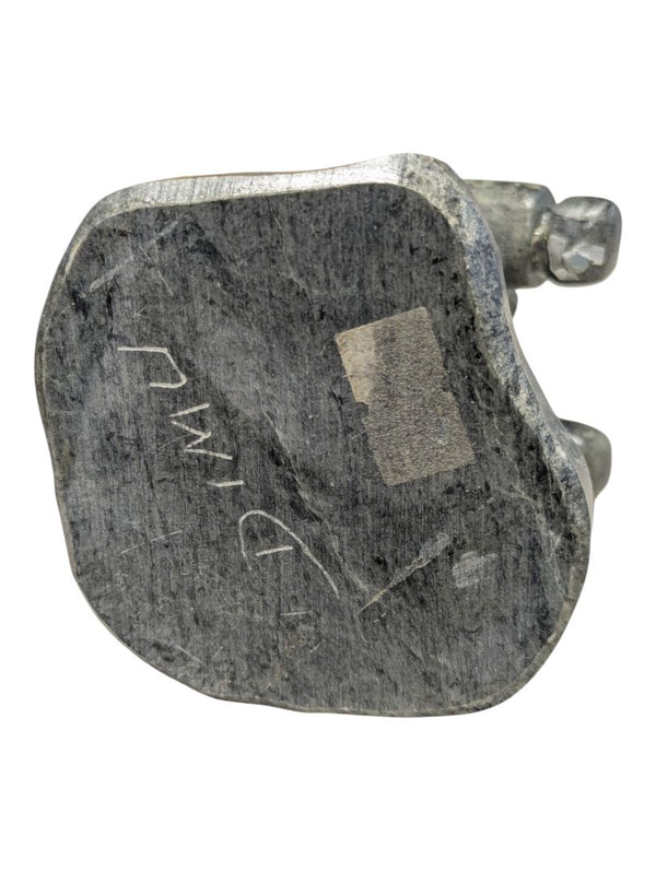 Vintage Inuit-Style Carved Stone Figure with Hand Tool