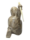 Signed “Thory Canada” Inuit-Style Hunter with Harpoon Sculpture
