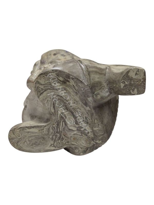 Signed “Thory Canada” Inuit-Style Hunter with Harpoon Sculpture
