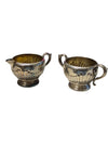 Viking Plate E.P. Copper Cream & Sugar Set with Tray