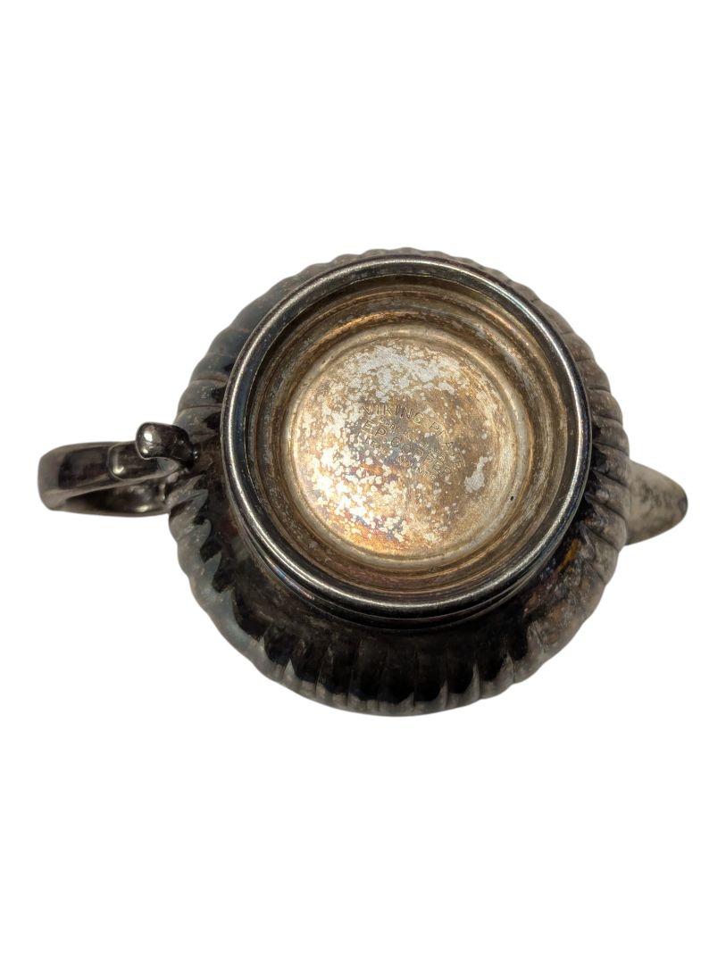 Viking Plate E.P. Copper Cream & Sugar Set with Tray