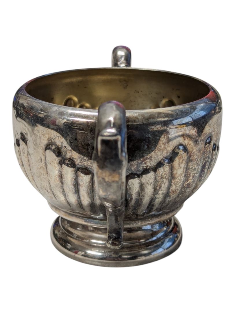 Viking Plate E.P. Copper Cream & Sugar Set with Tray