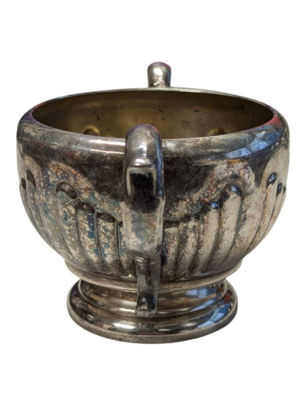 Viking Plate E.P. Copper Cream & Sugar Set with Tray