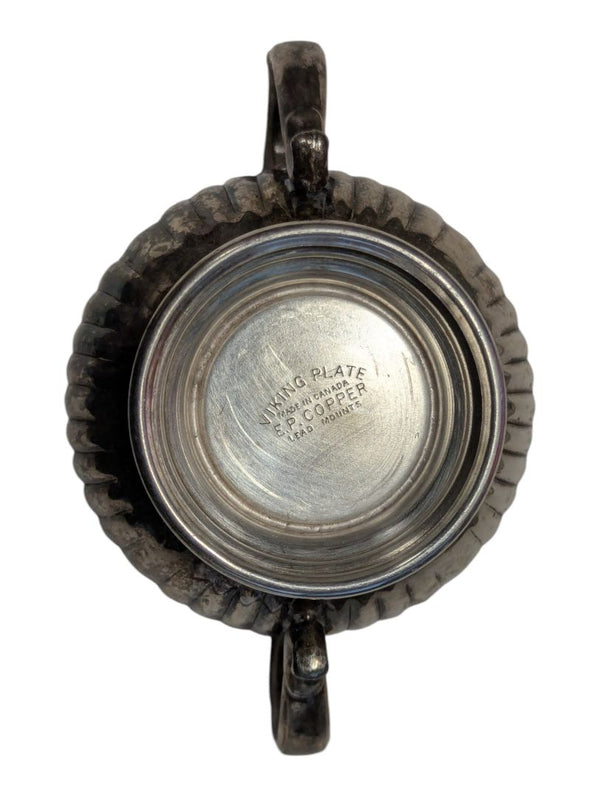 Viking Plate E.P. Copper Cream & Sugar Set with Tray