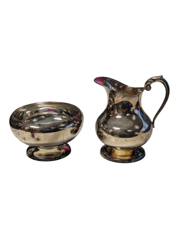 Vintage Primrose Plate Creamer & Sugar Bowl Set