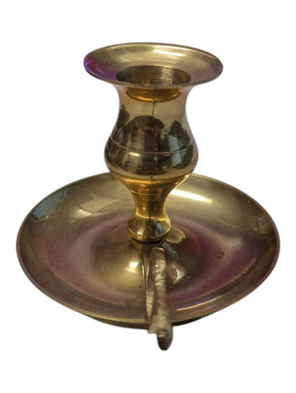 Vintage Brass Chamberstick Candle Holder