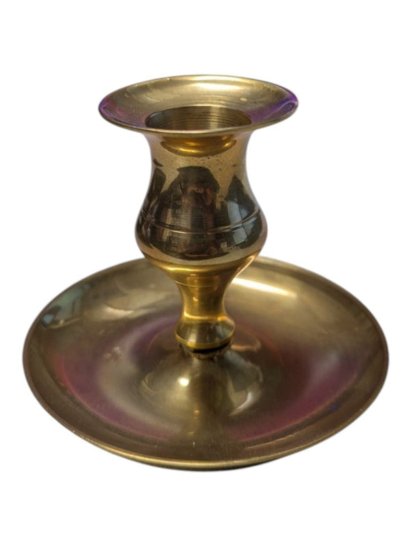 Vintage Brass Chamberstick Candle Holders