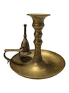 Vintage Brass Chamberstick Candle Holder with Snuffer