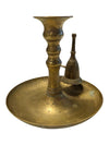 Vintage Brass Chamberstick Candle Holder with Snuffer