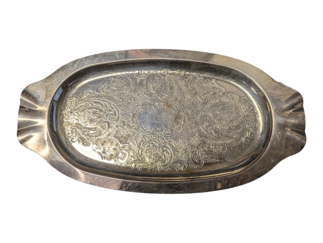 Viking Plate E.P. Copper Cream & Sugar Set with Tray