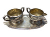 Viking Plate E.P. Copper Cream & Sugar Set with Tray