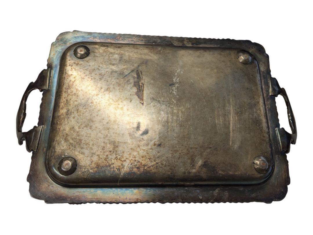 Old English Reproduction Silver-Plated Serving Tray