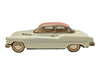 Vintage Tin Litho Style Toy Car – White & Pink