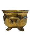 Vintage Brass Cachepot / Planter with Ornate Feet
