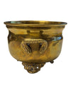 Vintage Brass Cachepot / Planter with Ornate Feet