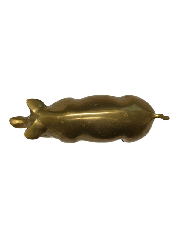 Vintage Solid Brass Pig Figurine