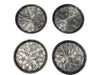 Set of 4 Everlast Forged Aluminum Floral Dishes
