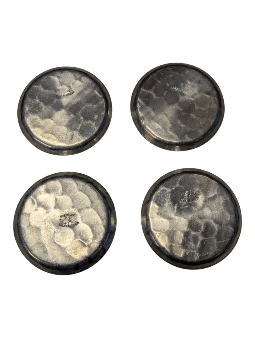 Set of 4 Everlast Forged Aluminum Floral Dishes