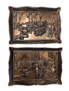 Pair of Vintage Coppercraft Guild “Maple Sugar Time” Wall Plaques