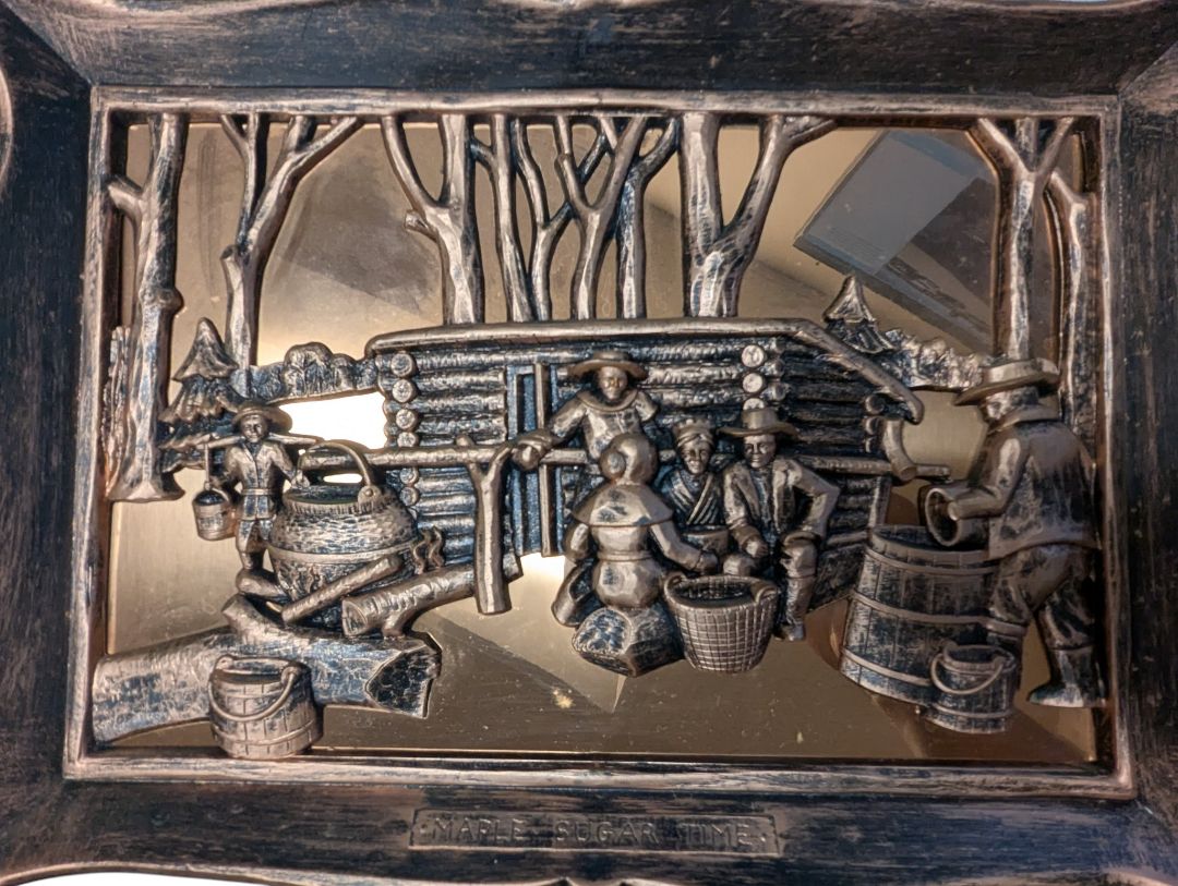Pair of Vintage Coppercraft Guild “Maple Sugar Time” Wall Plaques