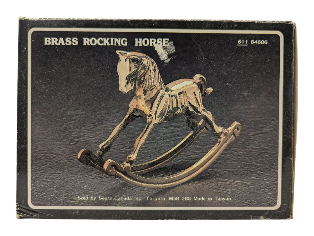 Vintage Sears Canada Brass Rocking Horse